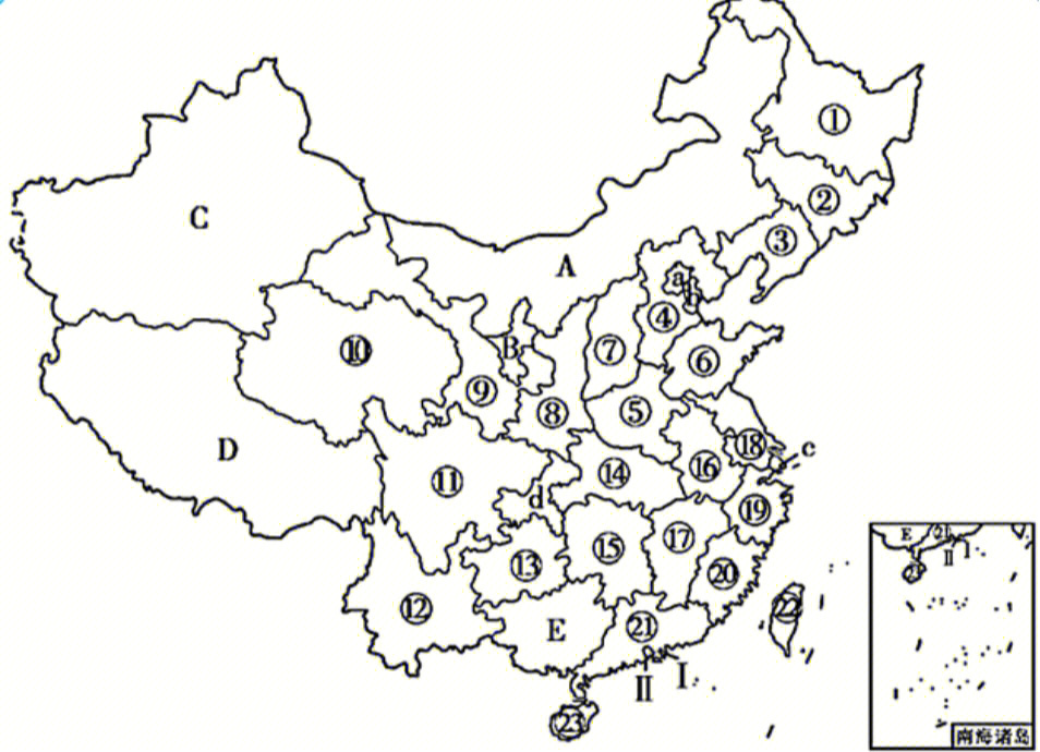 中国各省轮廓图含答案图片
