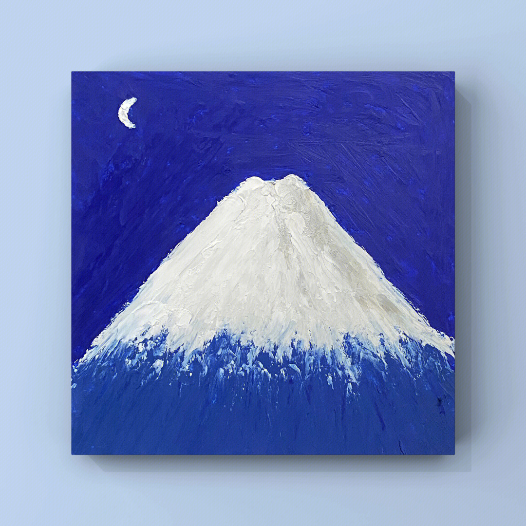 富士山油画教程图片