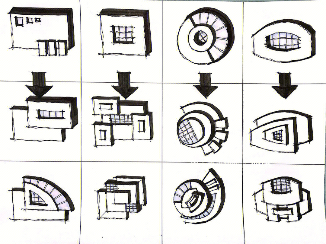 建筑形体构成手法图片