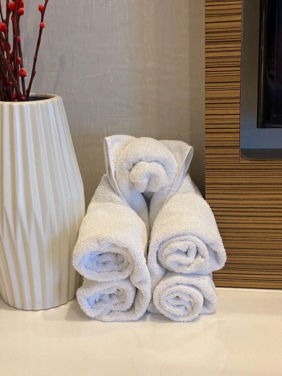 客房的毛巾折叠好可爱
