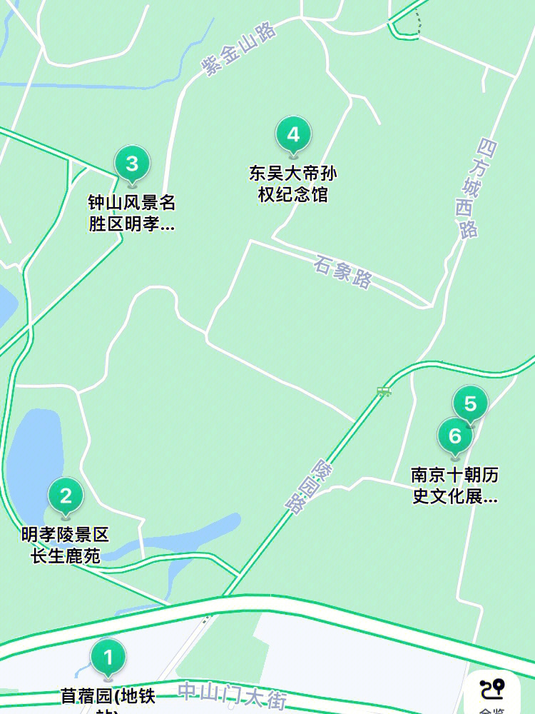 明孝陵地图景点路线图图片
