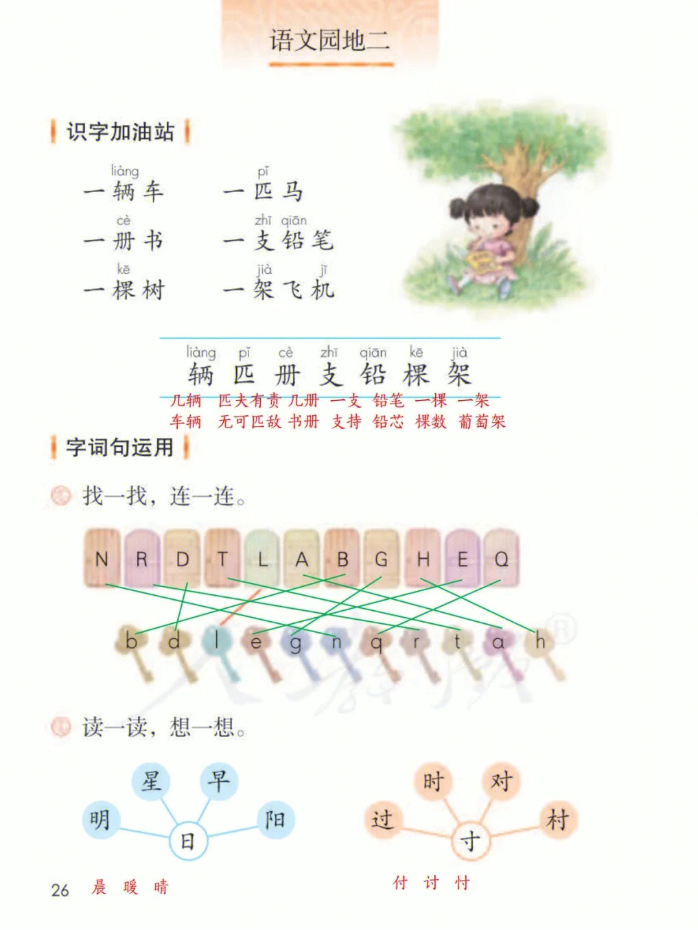 一年级语文下册,第二单元《语文园地二》