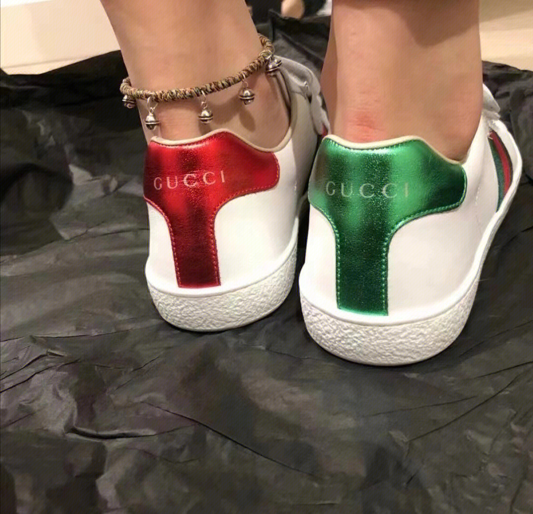 gucci五角星小白鞋图片