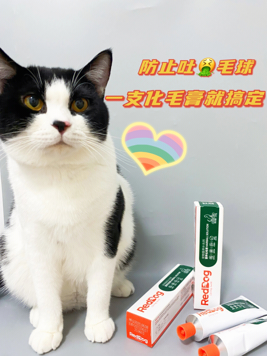 猫咪排毛小帮手丨红狗化毛膏