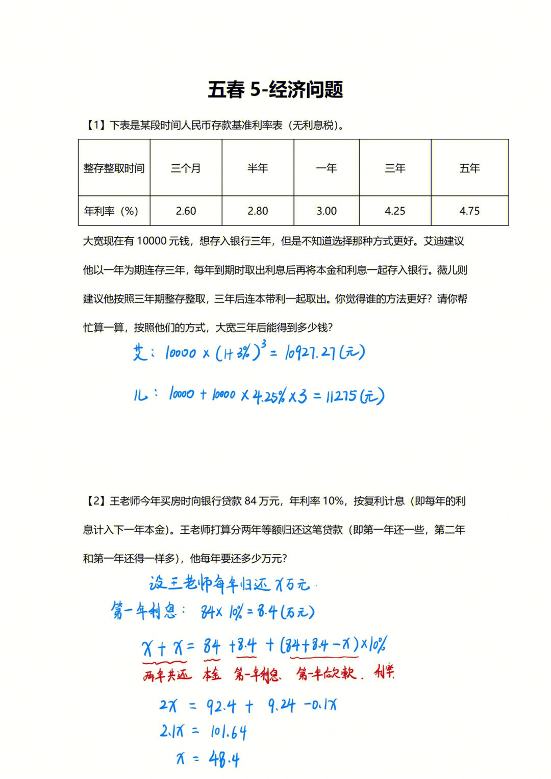 经济问题公式图片