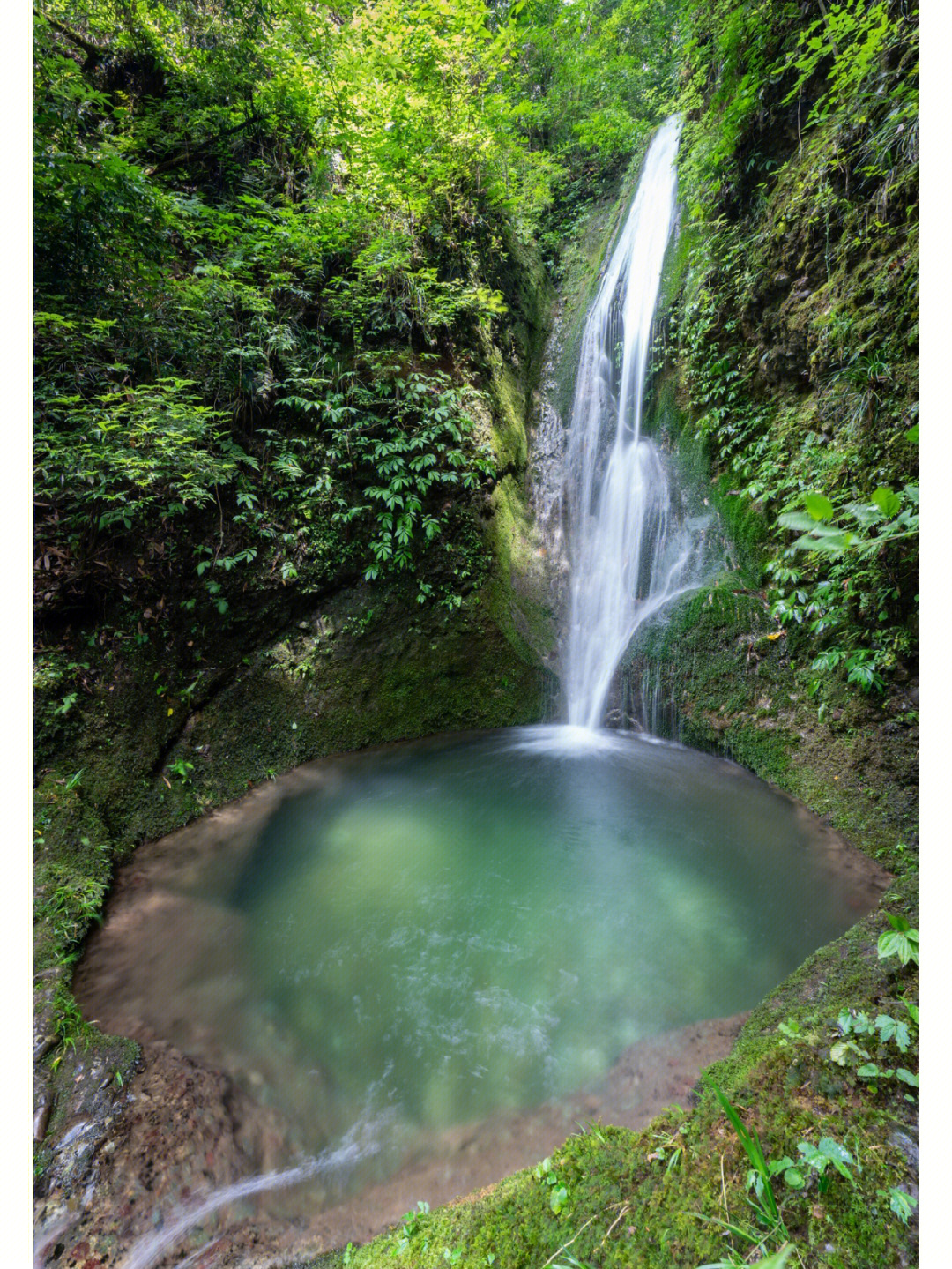 青城山双泉水帘图片