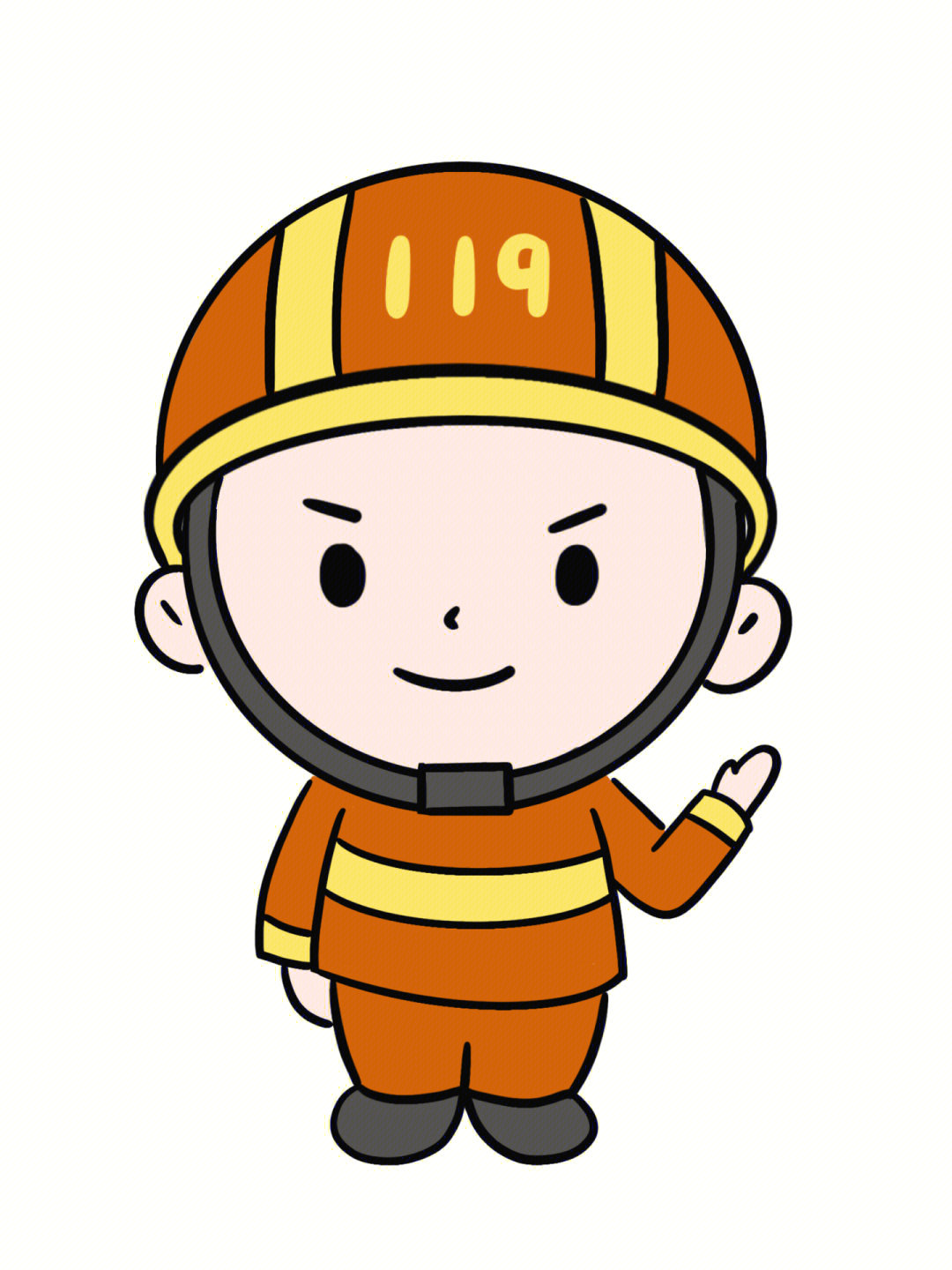 简笔画教程分享消防员