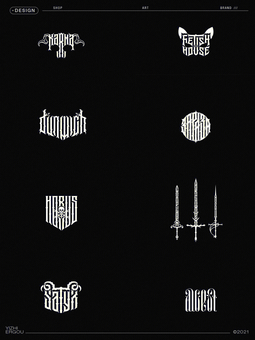 logo设计丨暗黑哥特风字体设计
