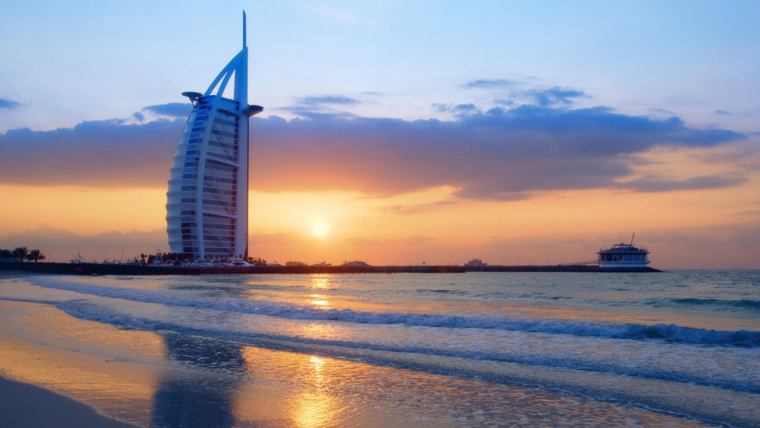 阿拉伯塔酒店(de la tour hotel arabia ),位于阿联酋迪拜海湾,以金碧