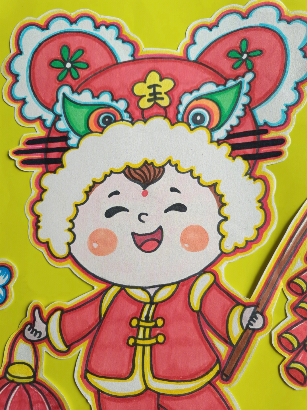 春节吉祥图案画画图片