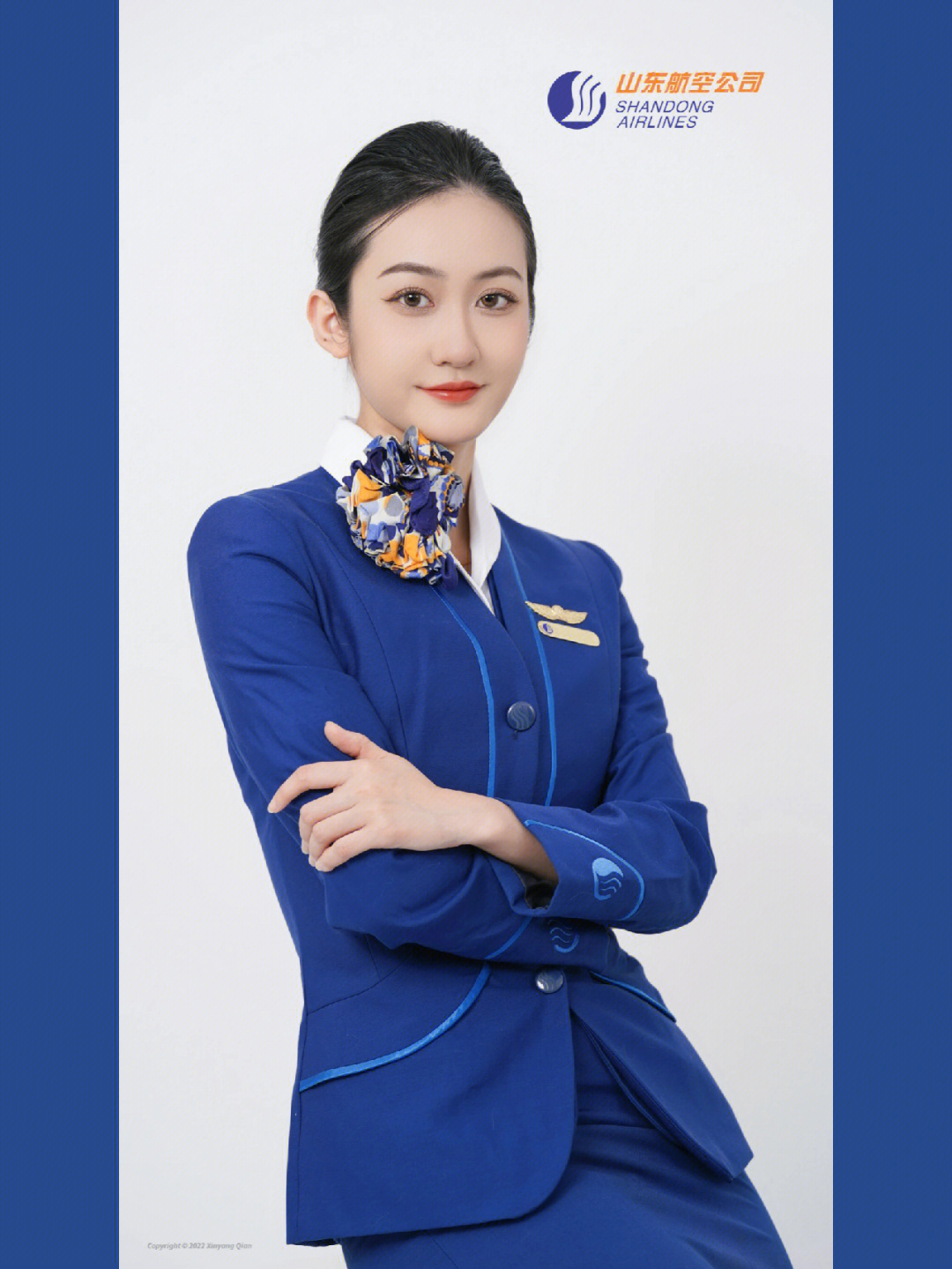 山东航空空姐标志图片