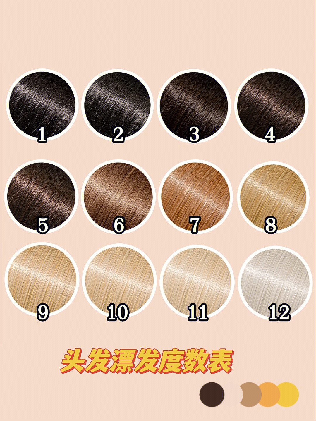 发色1到10度色度图表图片
