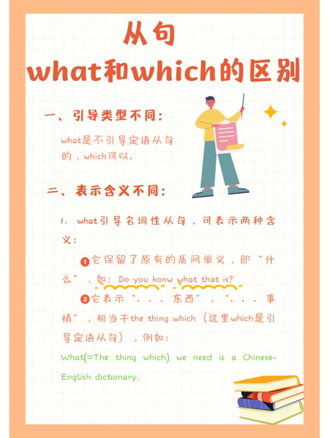 从句what和which的区别