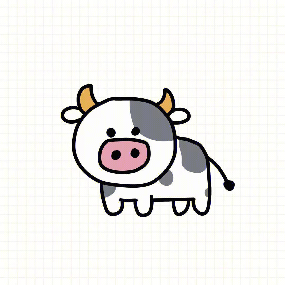 可爱的小牛怎么画图片