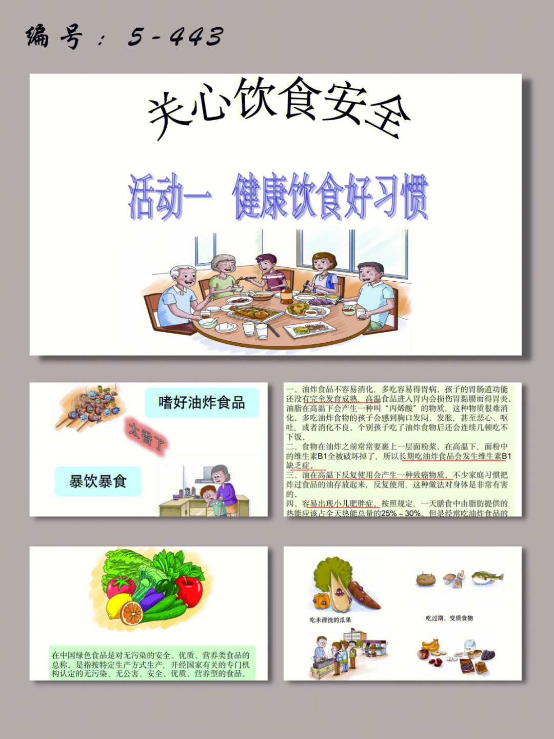 小学综合实践活动健康饮食好习惯ppt模板