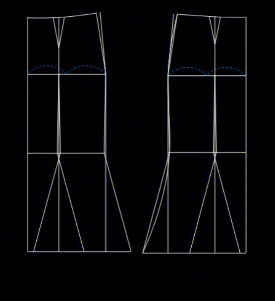 节裙结构制图绘画步骤图片