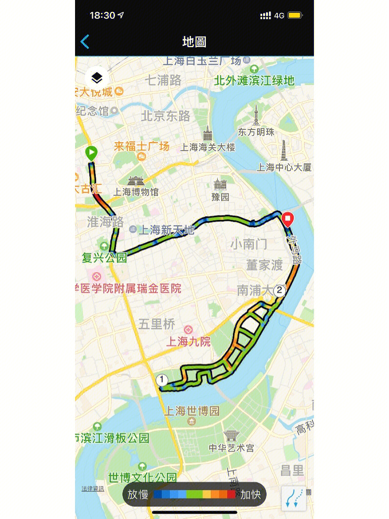 徐汇滨江骑行路线图图片