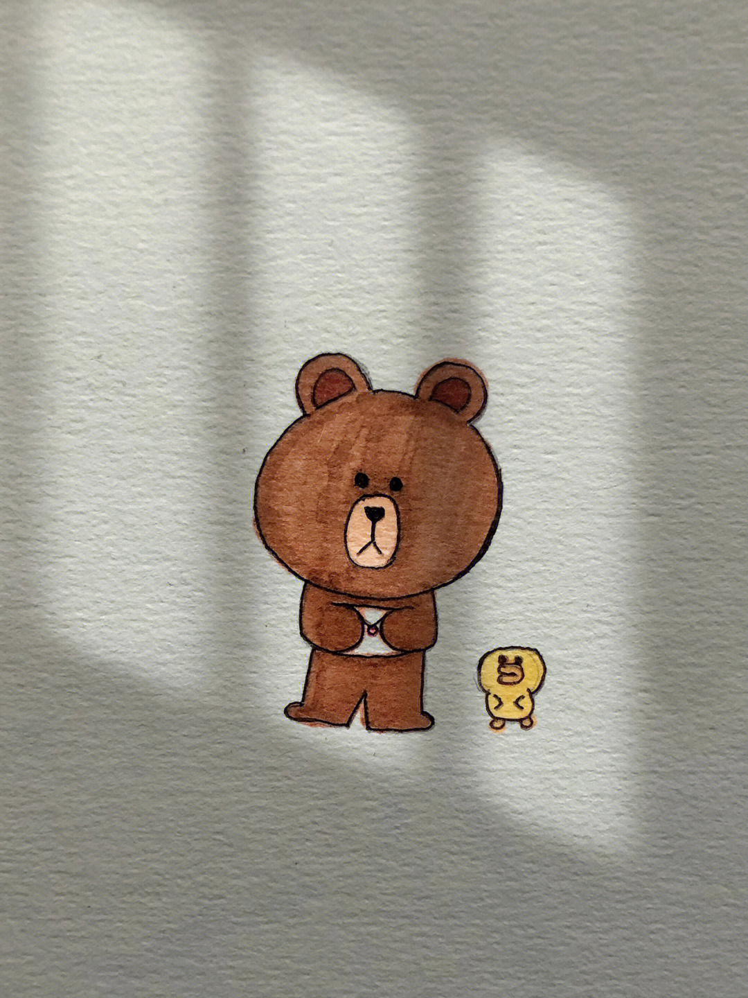 布朗熊简笔画可爱图片
