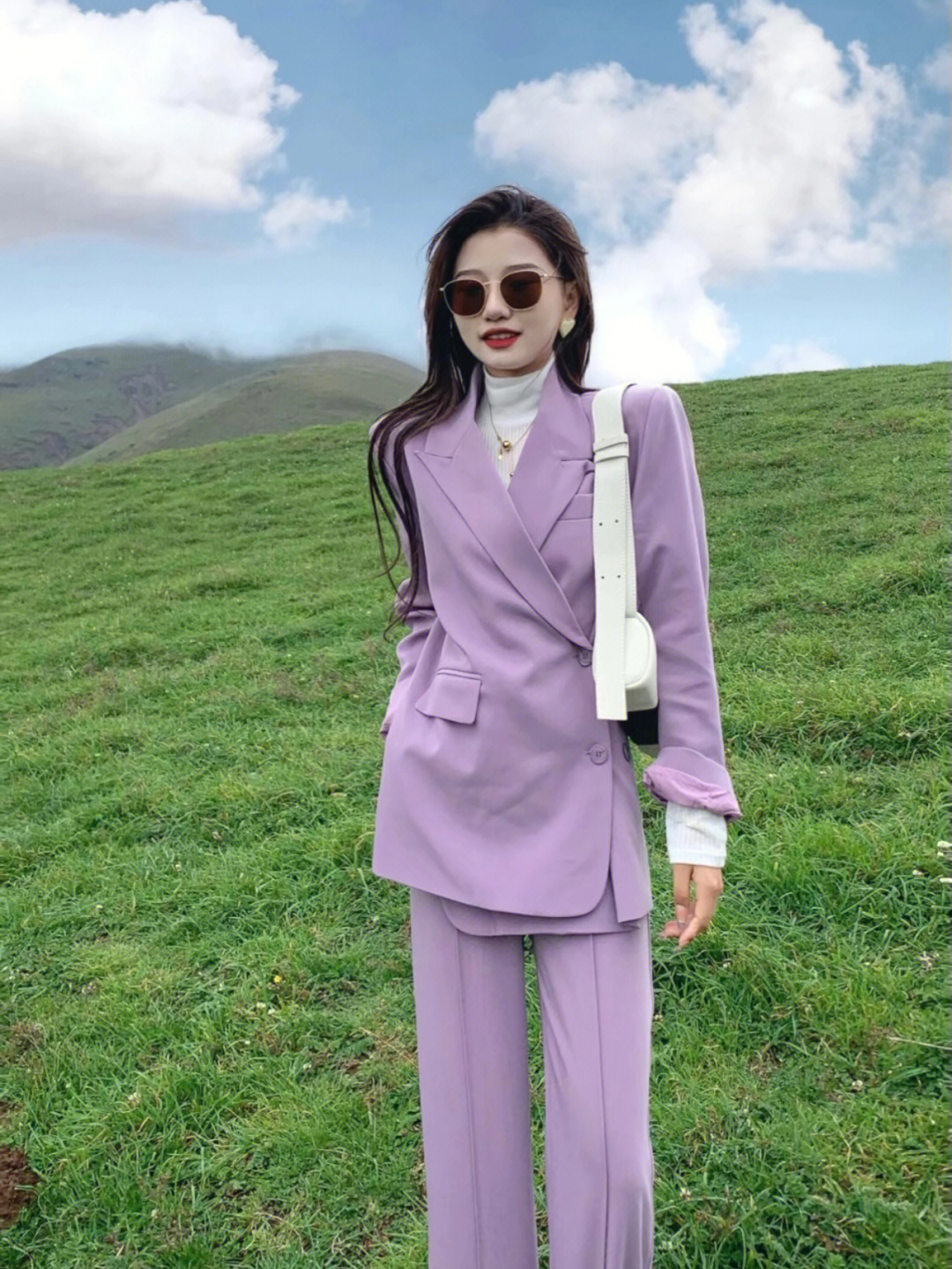 紫色西装套装