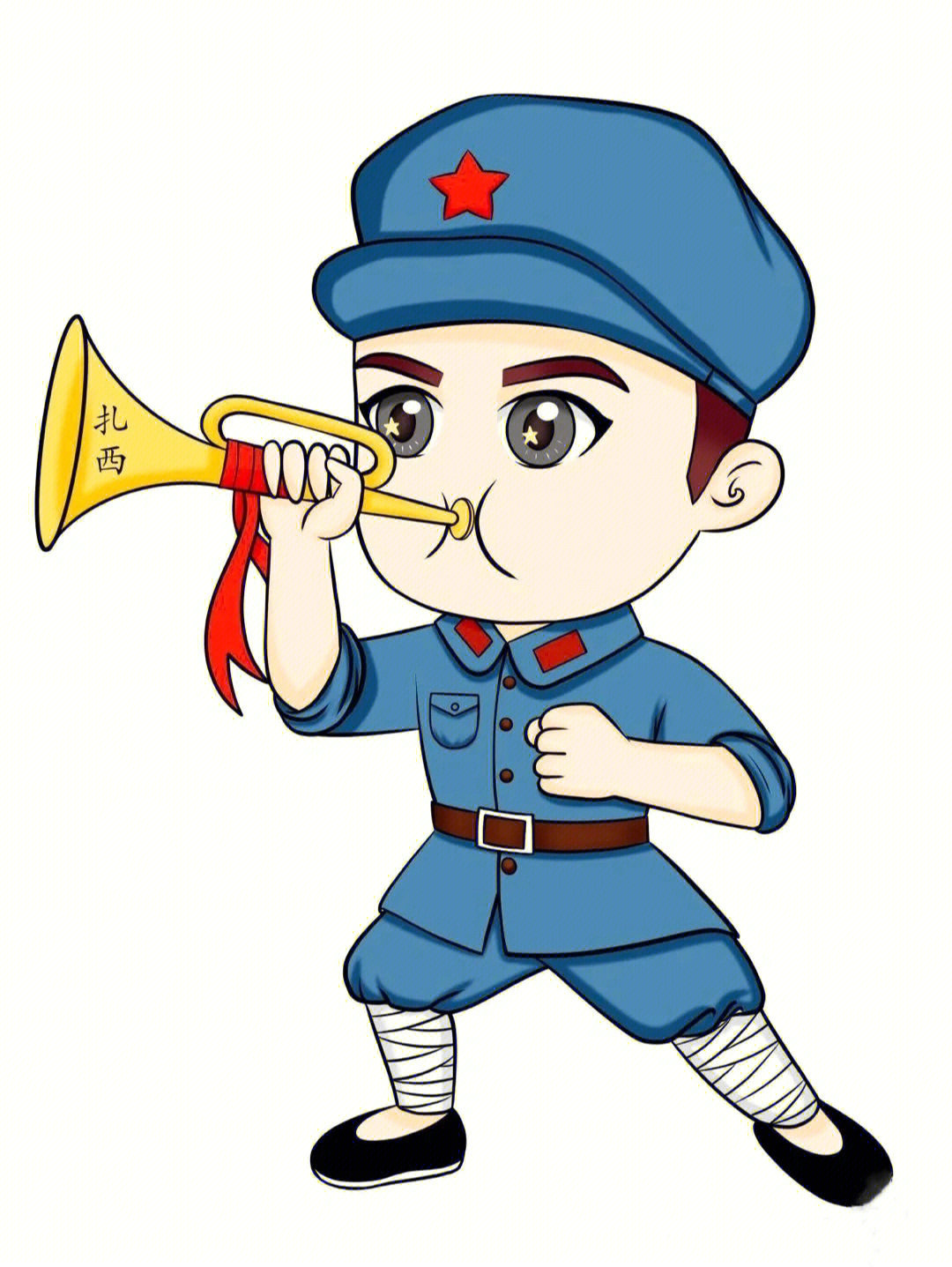 红军胜利卡通图片
