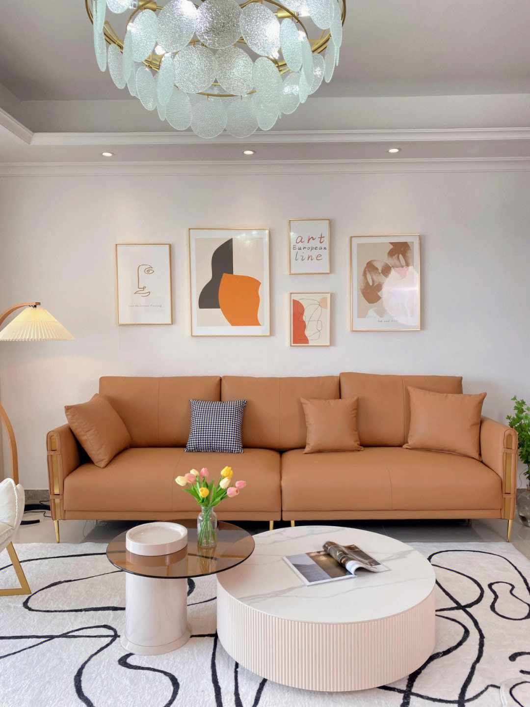 意式轻奢极简科技皮沙发客厅大小户型均合适