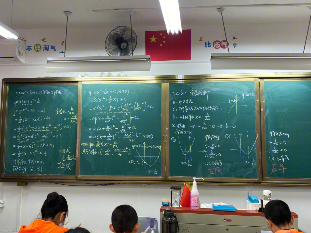 y=ax^2 bx c的图像和性质-初中数学板书#数学#初中数学#教案#二