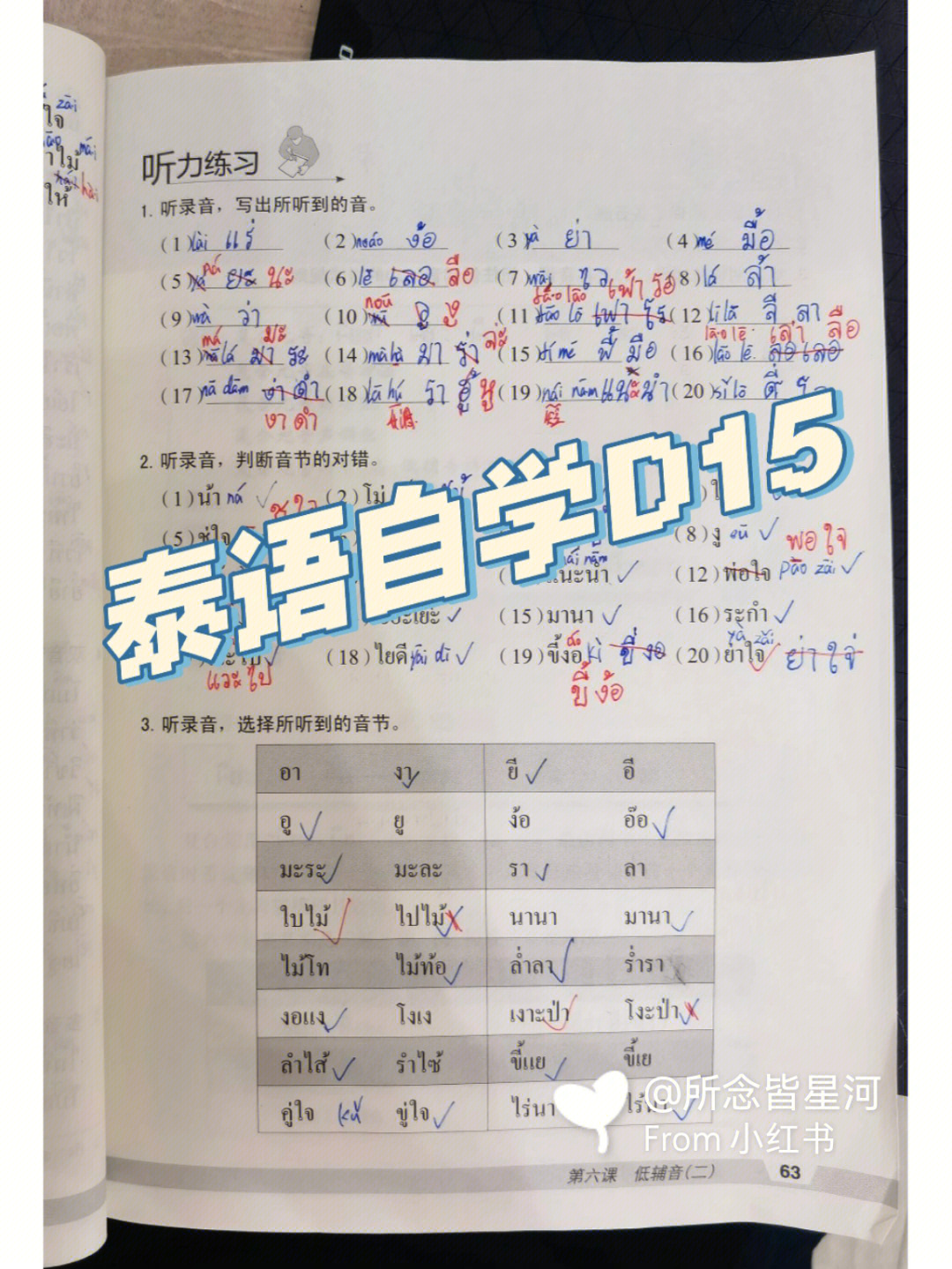 5d泰语自学第十五天!今天总算把低辅音给啃完啃会了!