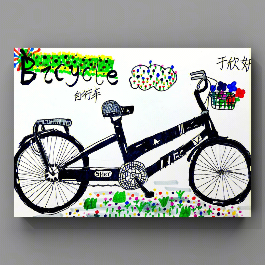 本节课的绘画主题是《自行车写生,通过图片分析和掌握自行车的机构