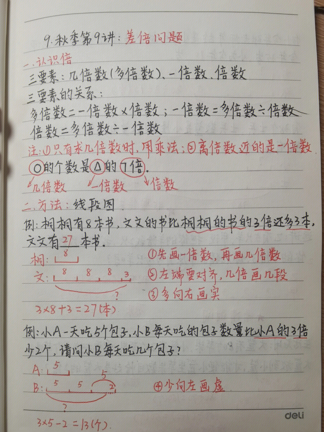 三年级秋季学而思数学笔记910