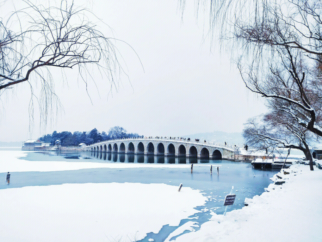 颐和园的雪景美篇图片