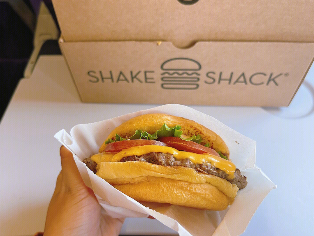 机场快速shakeshack单层牛肉