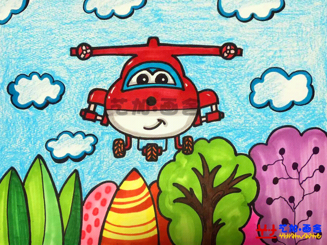飞机的画法儿童画图片图片