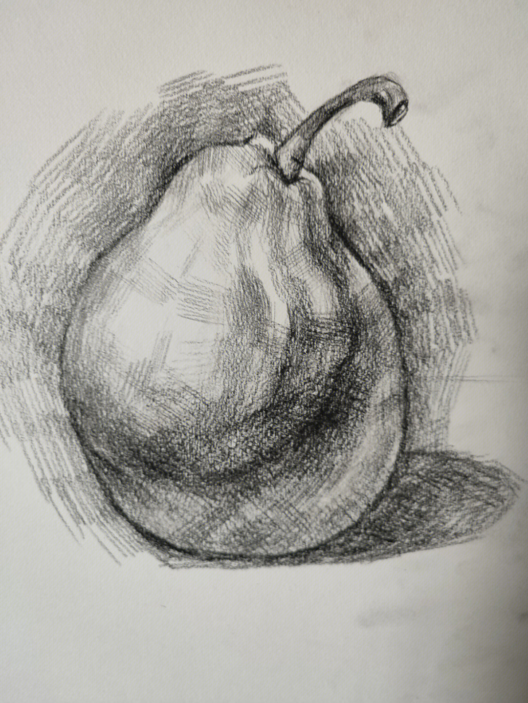 结构素描梨子图片