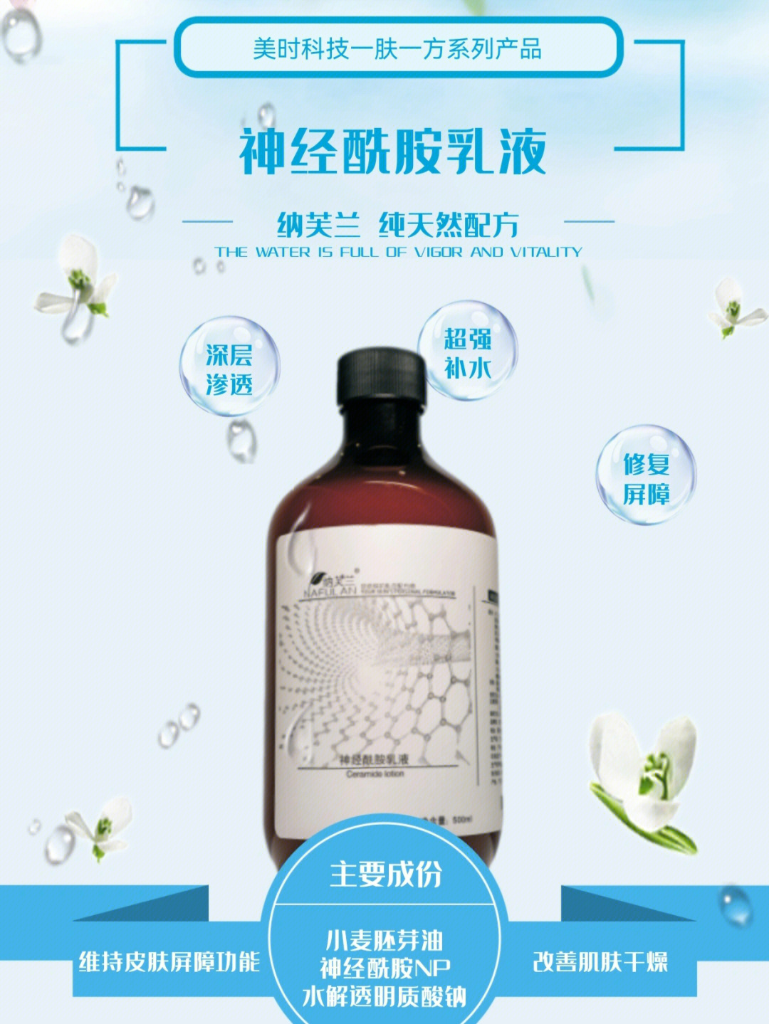 纳芙兰院线产品神经酰胺乳液美时科技