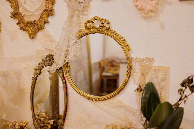 法式复古家居金色浮雕镜子