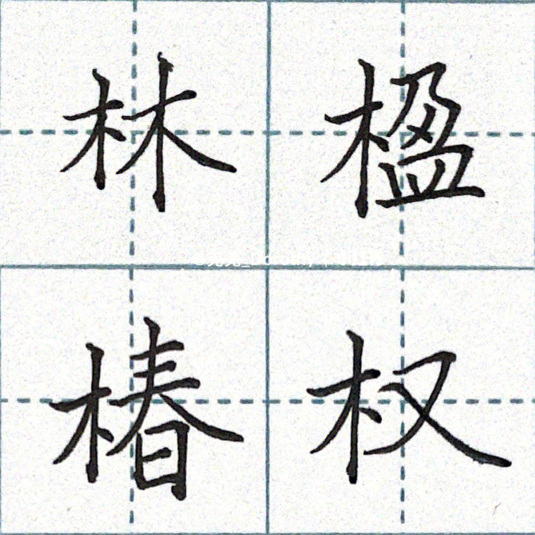 木字旁例字示范