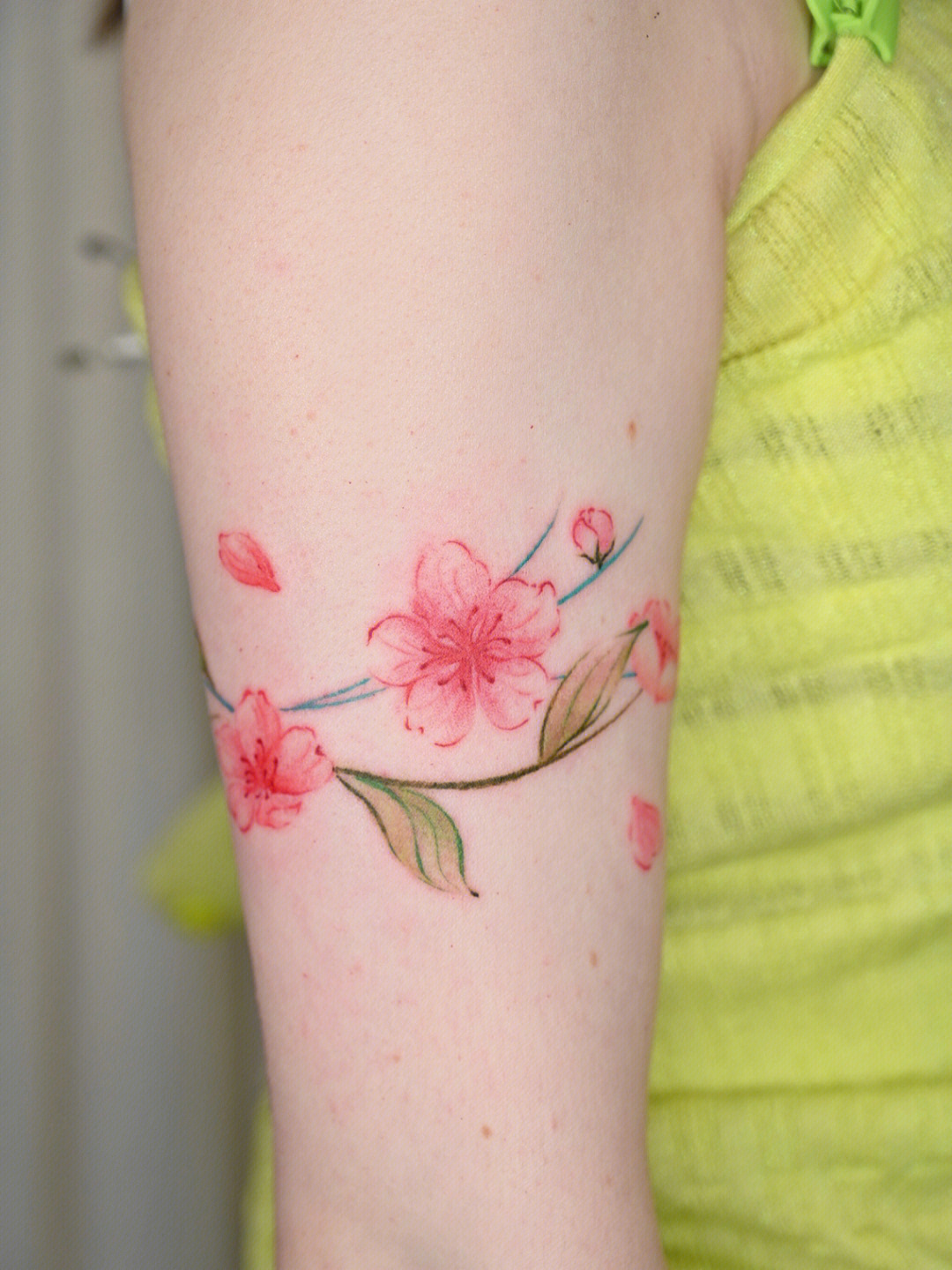 樱花臂环纹身手稿图片