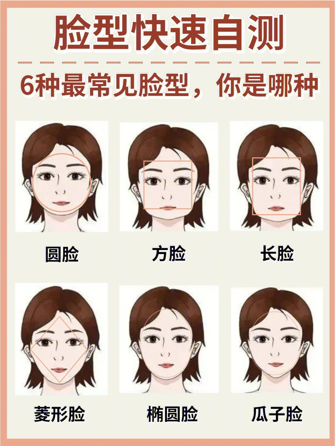 脸型分类图解图片