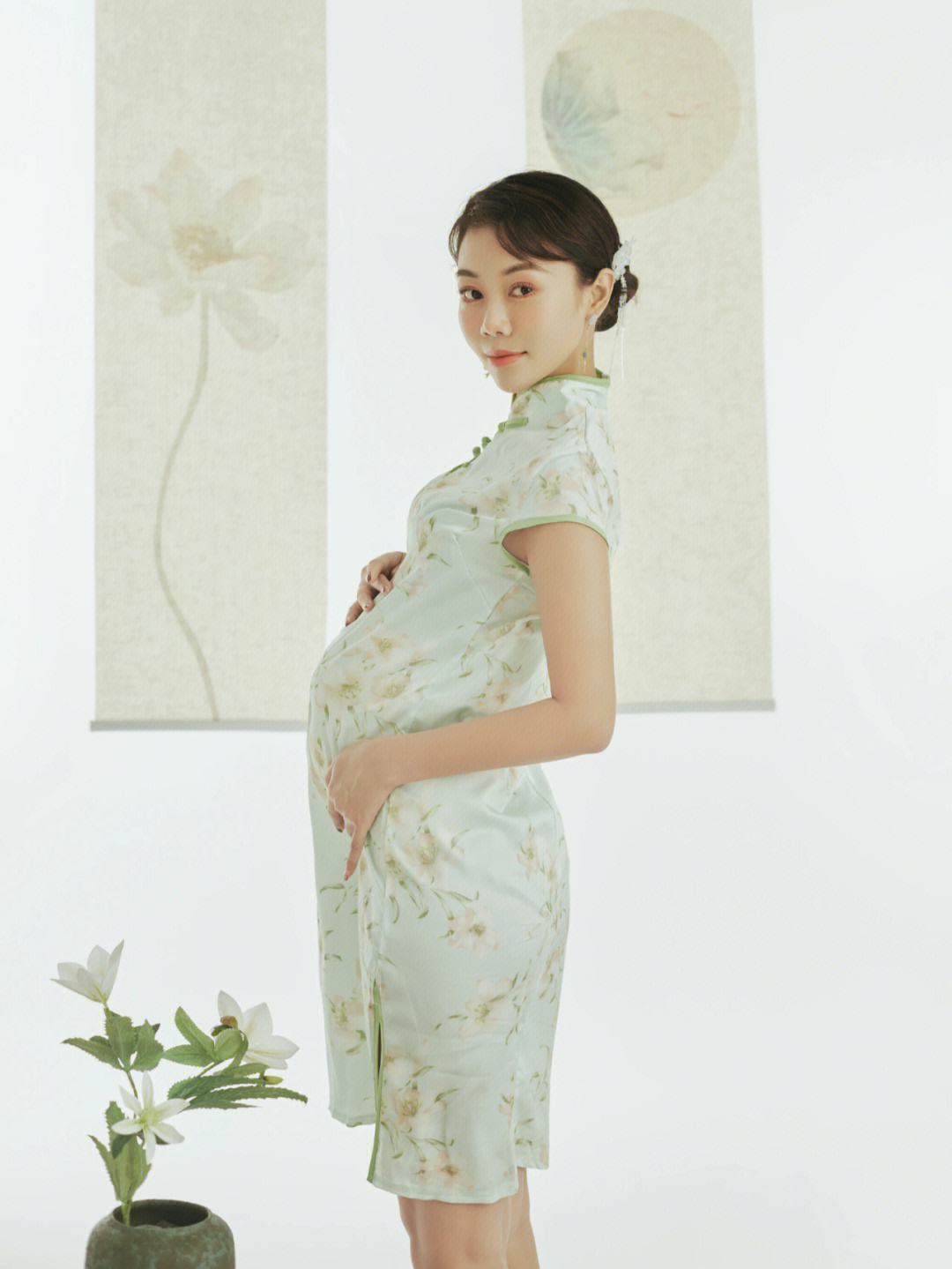 孕妇旗袍造型图片