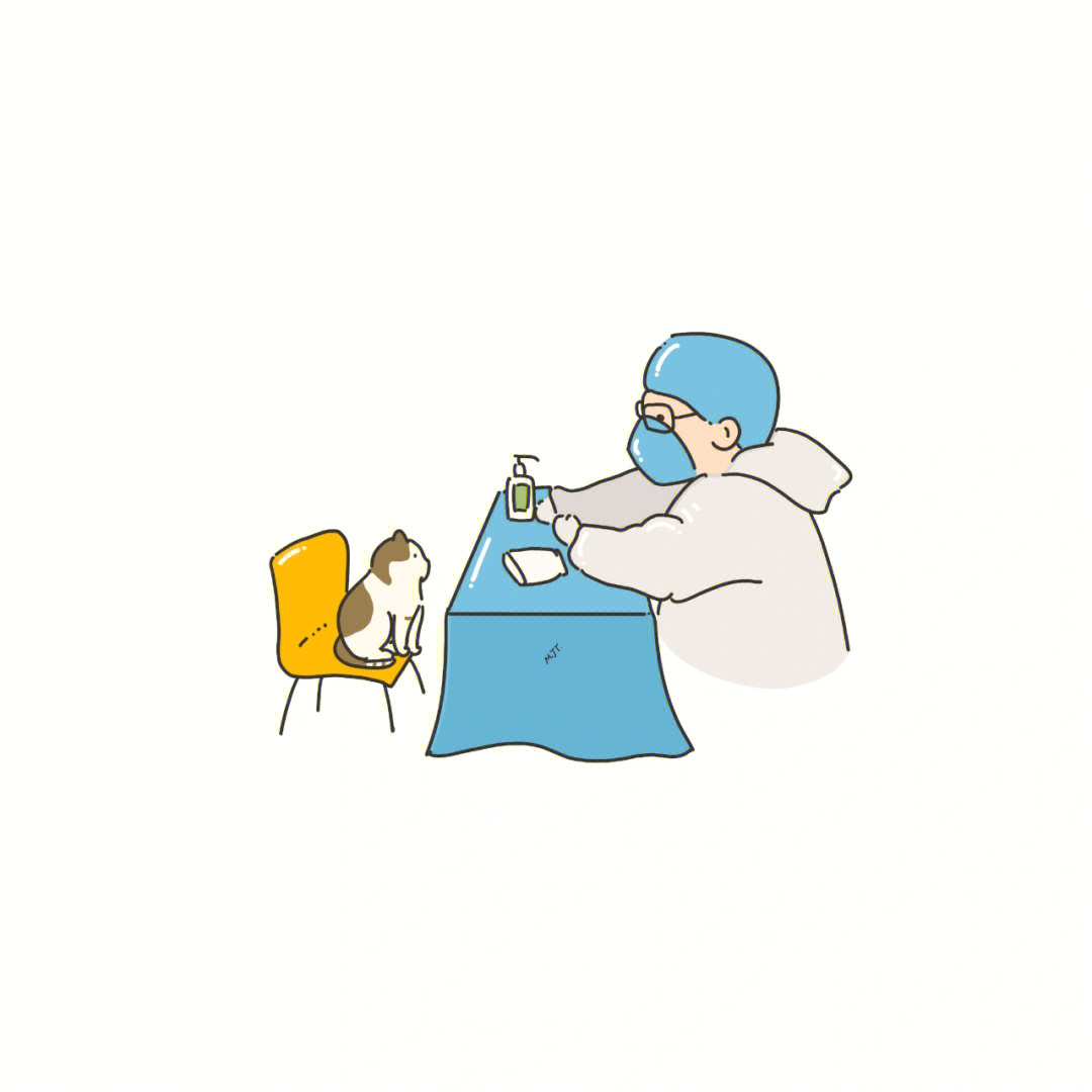 猫测核酸漫画图片