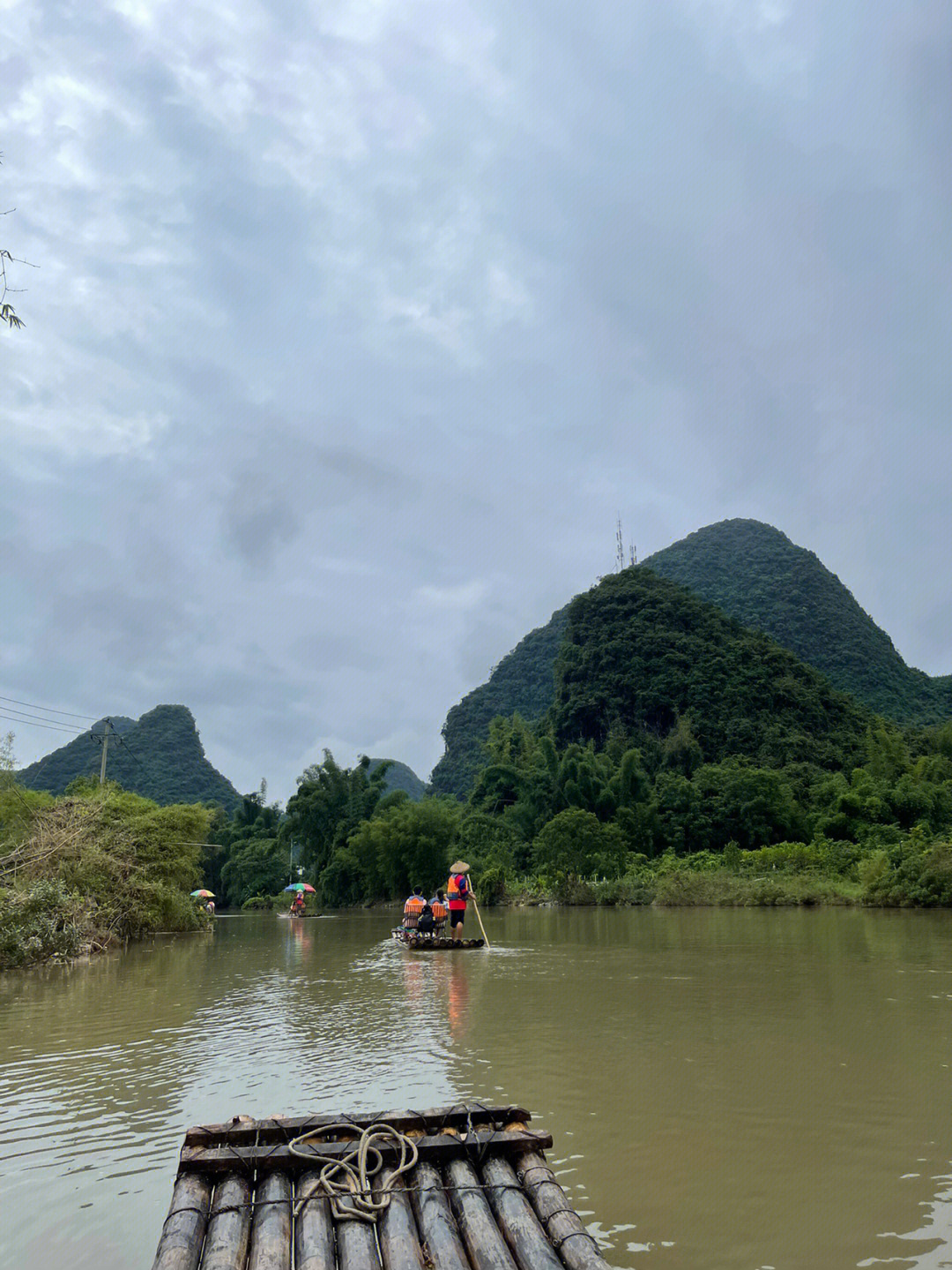 阳朔万景码头竹筏图片