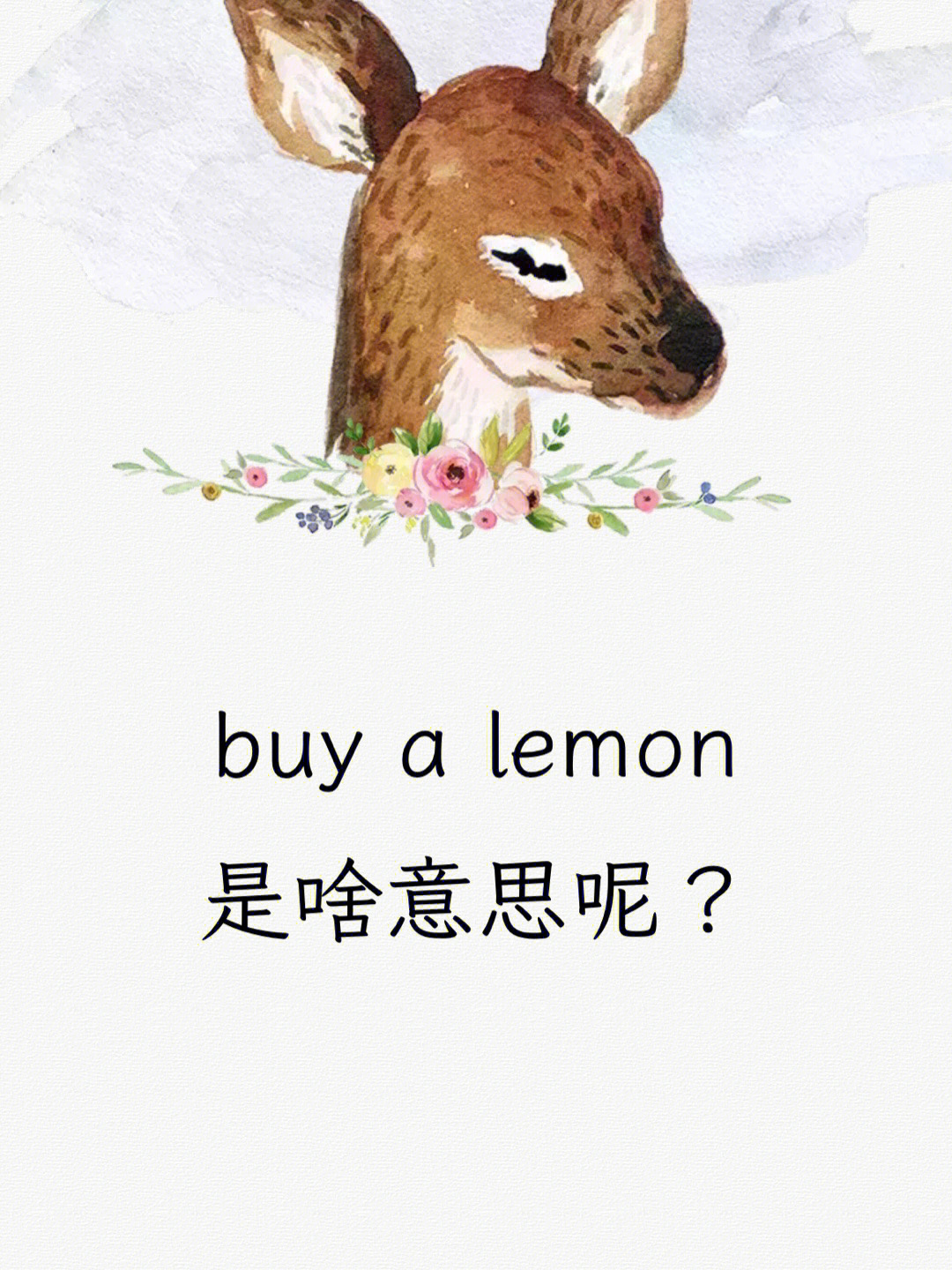 每日英语buyalemon是啥意思