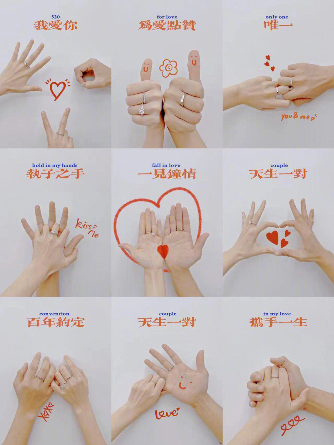 各种手势代表意义图解图片
