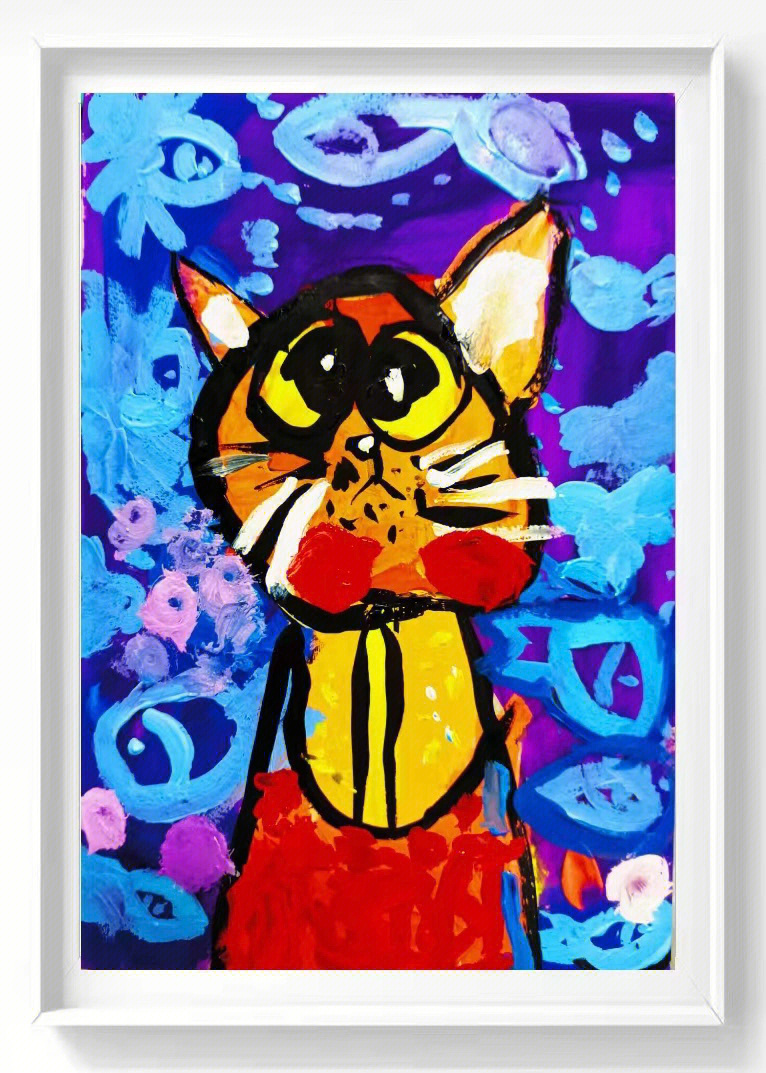 马蒂斯大师猫野兽派56岁水粉创意美术