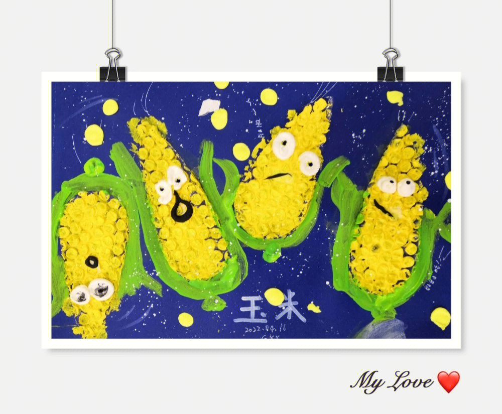 玉米种子结构图橡皮泥图片
