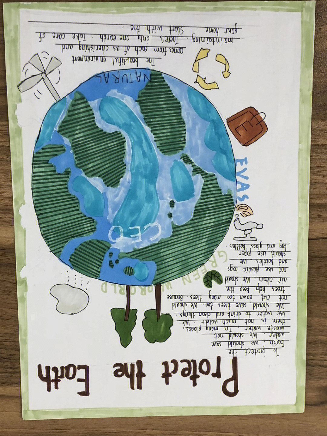 英语海报简单地球图片