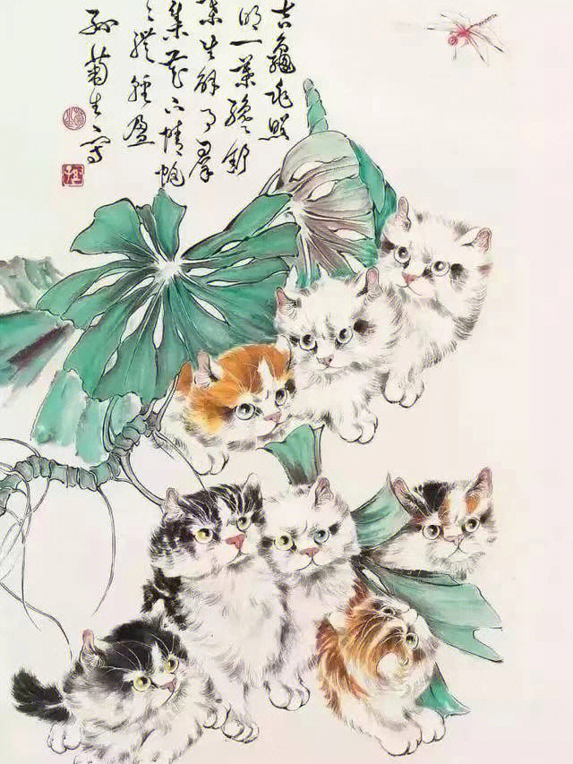 四大名家笔下的猫孙菊生的猫