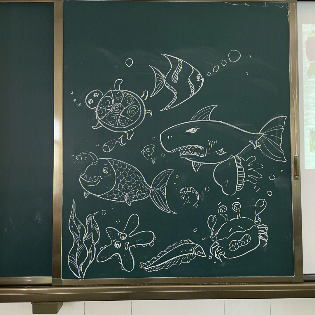 黑板粉笔画教程简单图片
