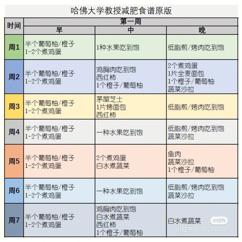 哈佛教授减肥食谱打卡第六天