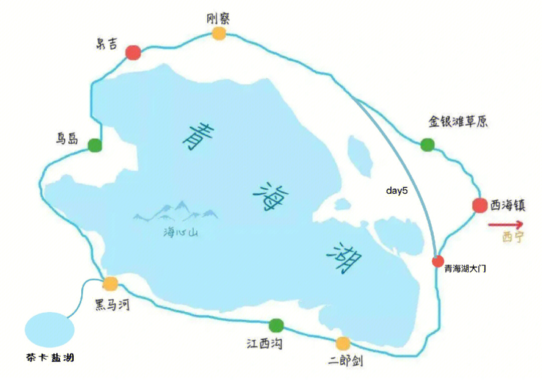 青海湖地图全图高清版图片